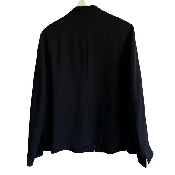 Akris Punto Black Lace Inset Zip-Up Jacket, Size 14 - Picture 7 of 11